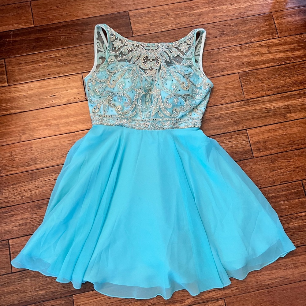 Elegant Blue Homecoming,Prom, Pageant Dress